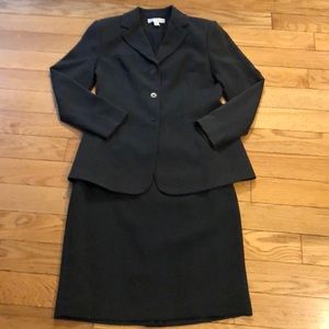 Petite Sophisticate gray power suit